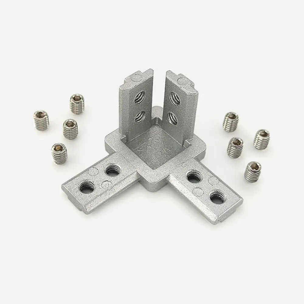 Aluminum T-Slot Profile - 10 ชิ้น ตัวเชื่อมต่อมุม 3 ทาง EU