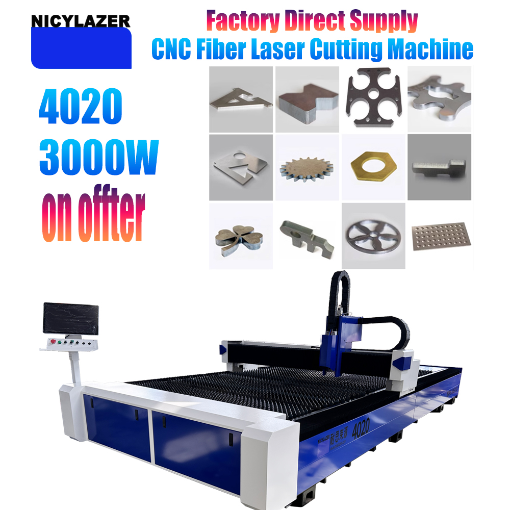 Industrial Fiber Laser Cutting Machine - เครื่องตัดไฟเบอร์เลเซอร์ NICYLAZER CNC 3000W 4020 สำหรับตัดโลหะแผ่นเหล็ก
