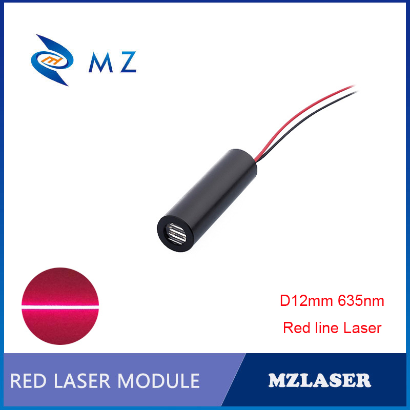 Industrial Laser Types - โมดูลเลเซอร์ไดโอดเส้นสีแดงขนาดเล็กกะทัดรัด D12 มม. 635 นาโนเมตร 30