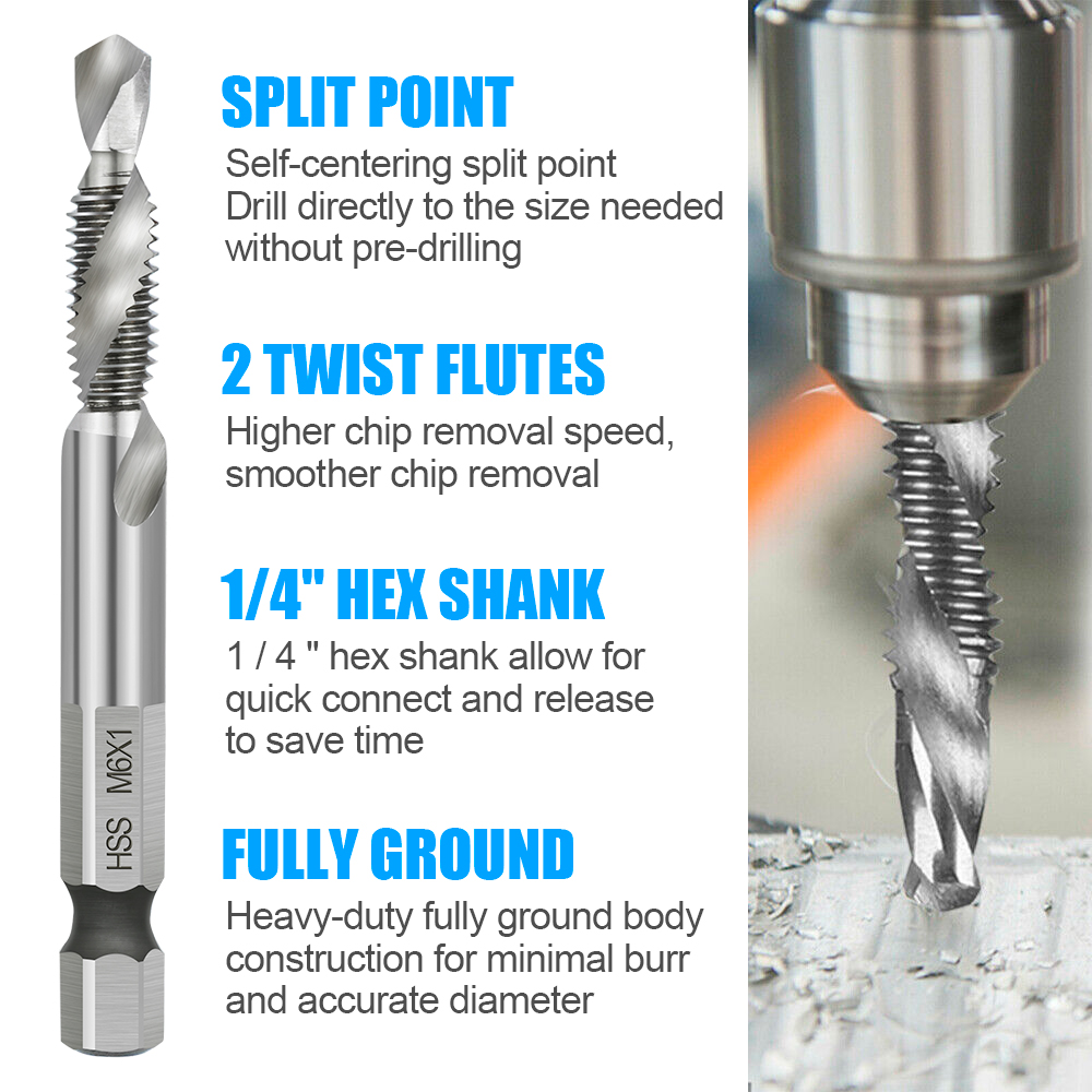 ดอกต๊าปเกลียว HSS แบบหกเหลี่ยม - Cnc Router Bit บทวิจารณ์และราคา