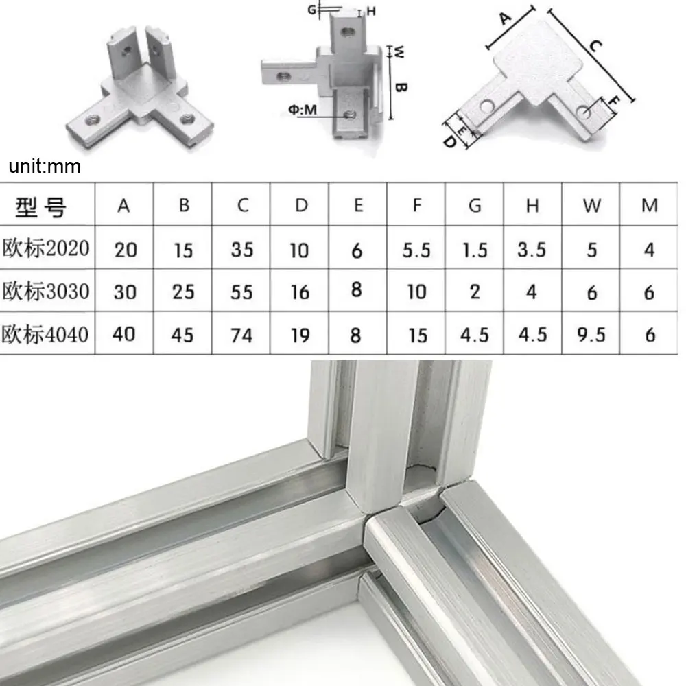10 ชิ้น ตัวเชื่อมต่อมุม 3 ทาง  - Aluminum T-Slot Profile บทวิจารณ์และราคา