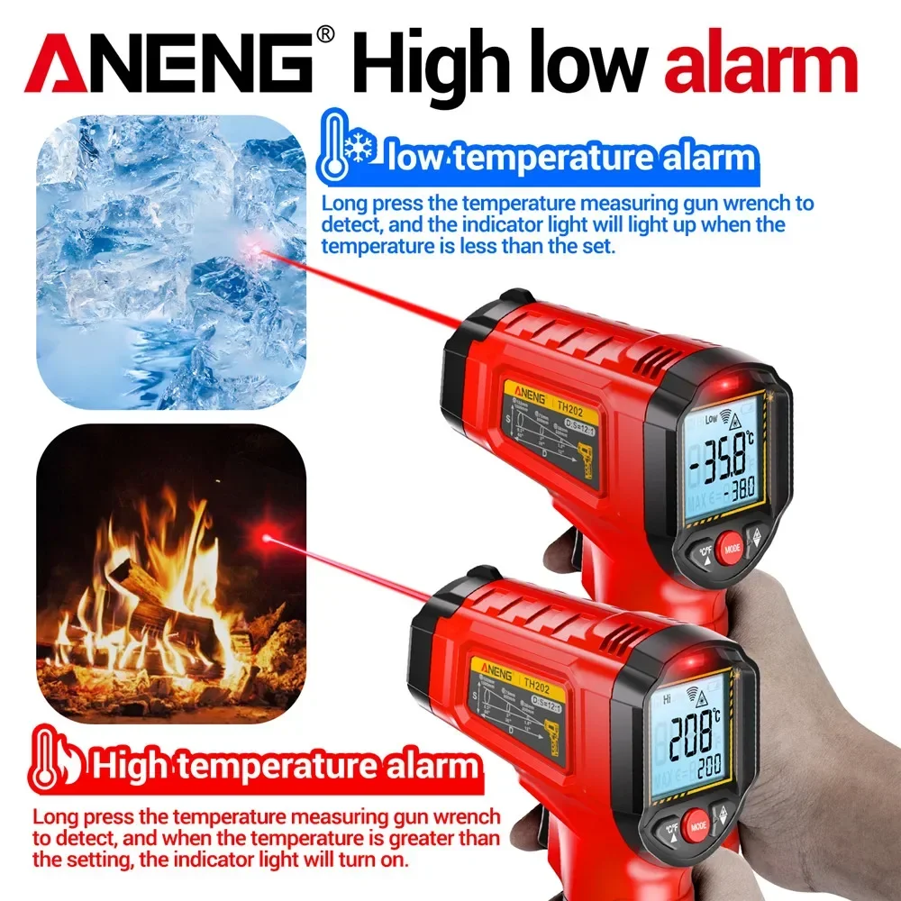 ANENG เครื่องวัดอุณหภูมิอินฟรา - Industrial Laser Blaster บทวิจารณ์และราคา