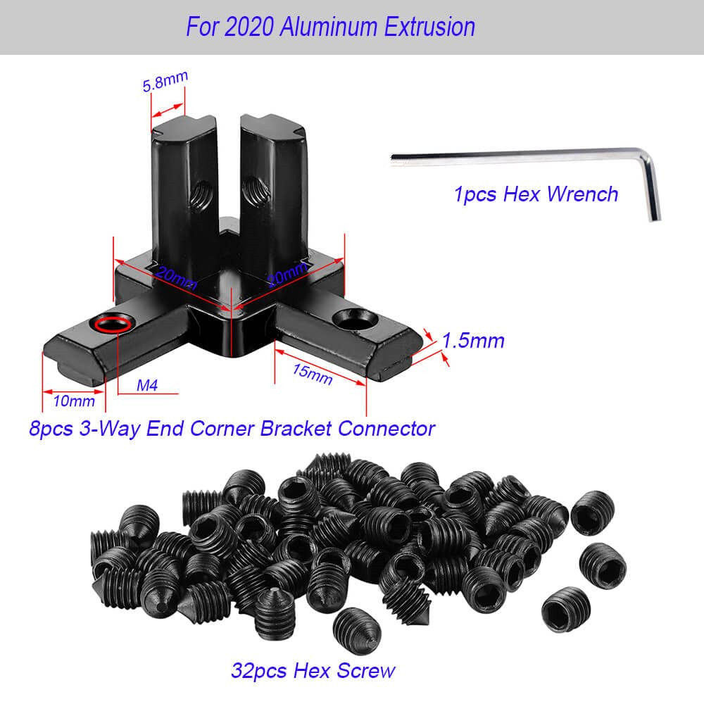 ขายึดมุม 90 องศาอะลูมิเนียม 8  - Aluminum T-Slot Profile บทวิจารณ์และราคา