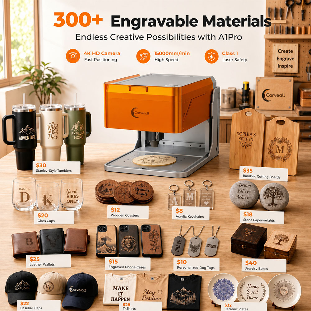 เครื่องแกะสลักเลเซอร์ Carveral - Industrial Handheld Laser Engraver บทวิจารณ์และราคา